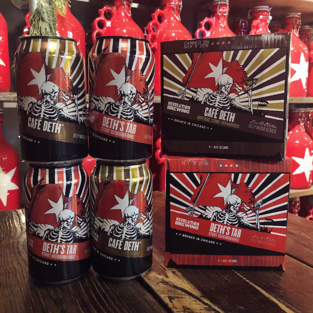 BitterPops's tweet photo. Today’s #motivationmonday beer is from our friends at @RevBrewChicago both #dethstar & #cafedeth available in the tasting room tonight for $10/each. If you haven’t tried anything from @revbrewchicago barrel-aged lineup, now is your chance!! 🍻😎 https://t.co/6ZcYv4Luq9