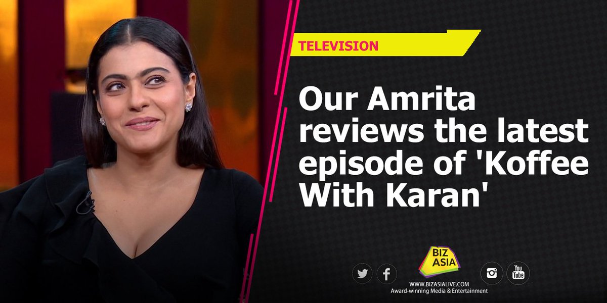 BizAsiaLive's tweet photo. Did you watch #KoffeeWithKaran6 last night? Here's what our @Amr1ta thought of the episode #AjayDevgn & #Kajol are proof that opposites attract: https://t.co/Fd426jtxkp #KWK #KoffeeWithAjay #KoffeeWithKajol https://t.co/TllvdVSTbR