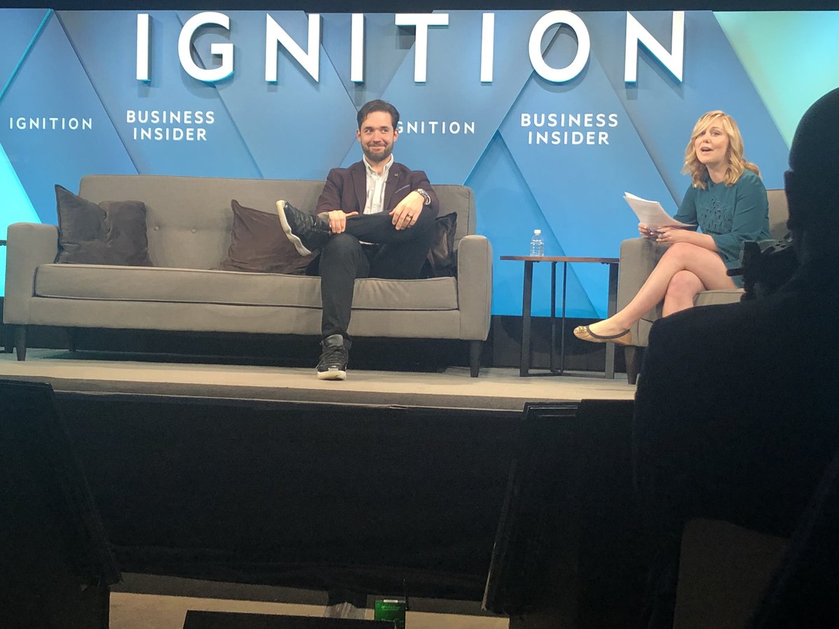KirstenAcuna's tweet image. .@ajs is speaking with Reddit cofounder Alexis Ohanian at #Ignition2018