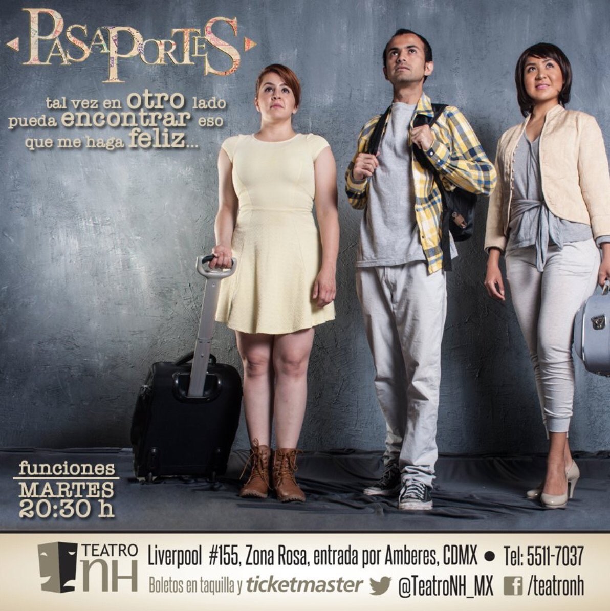 faridapp's tweet photo. Pide un boleto sencillo para disfrutar de la obra #Pasaportes esta martes 04 de Dic. Encuéntralo en la sección de promociones en tu App de #farid. #AdiósTeatroNH @TeatroNH_MX https://t.co/qUJkKnw7gV