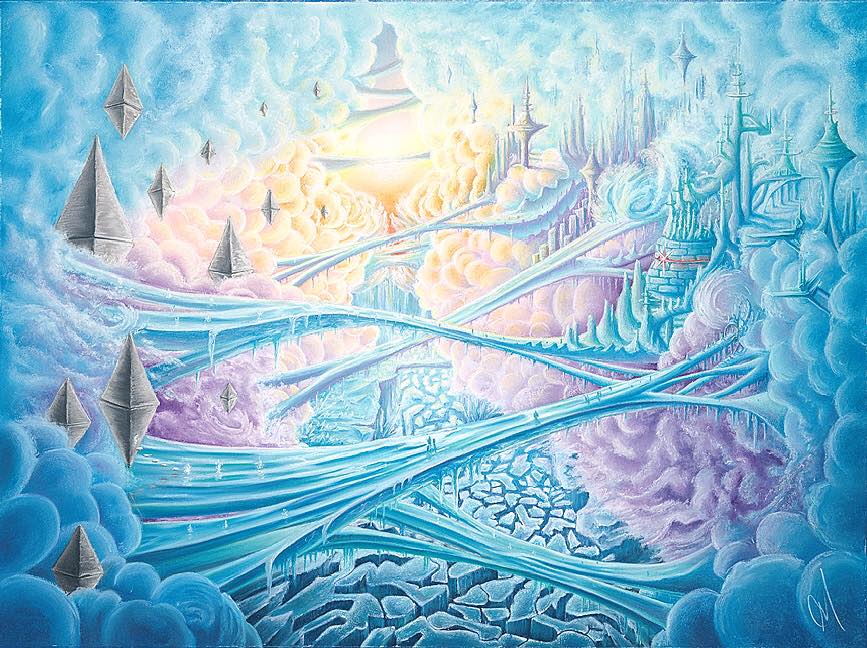 InfiniteBit's tweet image. Above and Beyond by @Chris McCall Art
"19 x 25" Chalk Pastel