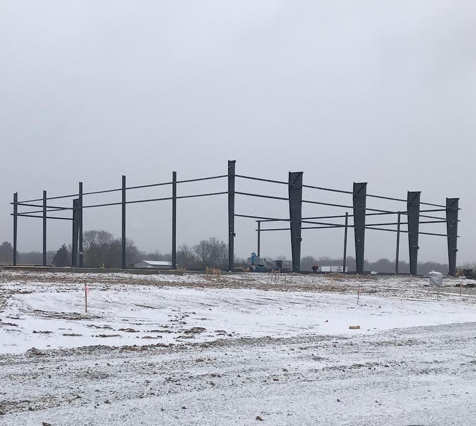 RCCASI's tweet photo. First dusting of snow on the new Rock Creek gym. Imagine by some next year we will all warm and toasty inside the new facility! #InUnityLiesStrength https://t.co/uuzDHM74HQ