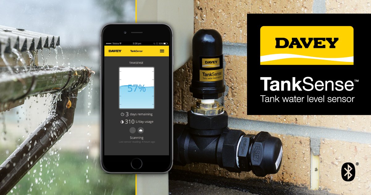 Rainfall is no longer a big unknown when it comes to your water management. Track and watch your tank levels update based on predicted rainfall events. Find out more at davey.com.au/tanksense