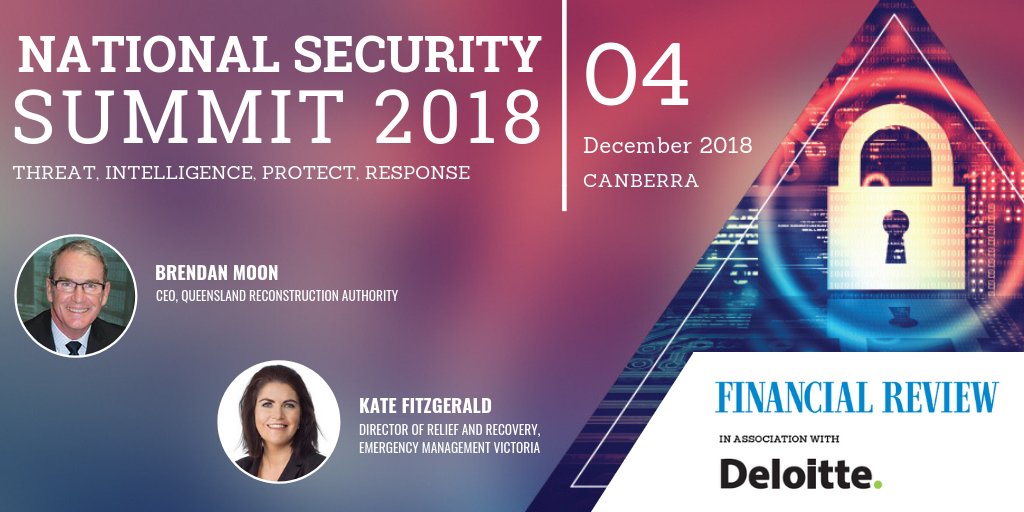 Informa_Oz's tweet photo. Hear the panel on ' Environmental &amp; Natural Disaster Response, Relief, Recovery, Rebuilding' at #AFRNatSec18 https://t.co/C99JSQ0nde @EMV_news  @KFitzgerald2012 https://t.co/CLUDz7mEQ4