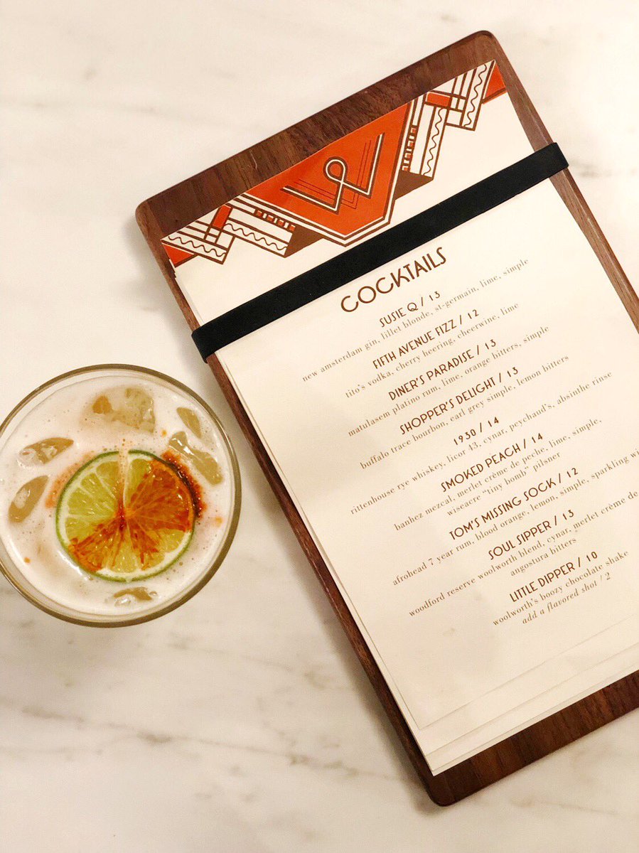 woolworthon5th's tweet photo. Mezcal was invented so we can still drink tequila during the winter. Warm up with our smoked peach : banhez mezcal, merlet crème de peche, like, simple, wiseacre “tiny bomb” pilsner 🍑 https://t.co/g0FTq9Kwxv