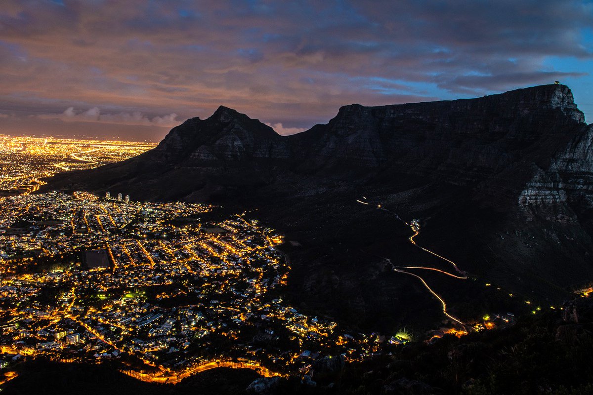 DrGaryHammer's tweet photo. Lions Head – Nighttime hike, small via ferrata scramble at top. Adrenals  firing on all cylinders.  Spectacular views. Thanks Karl Storbeck-amazing hospitality, generosity. Highlight of Capetown-other than remarkable ICHSHC &amp; ICE meetings of course @TheEndoSociety @UMRogelCancer https://t.co/rskfWTysxq