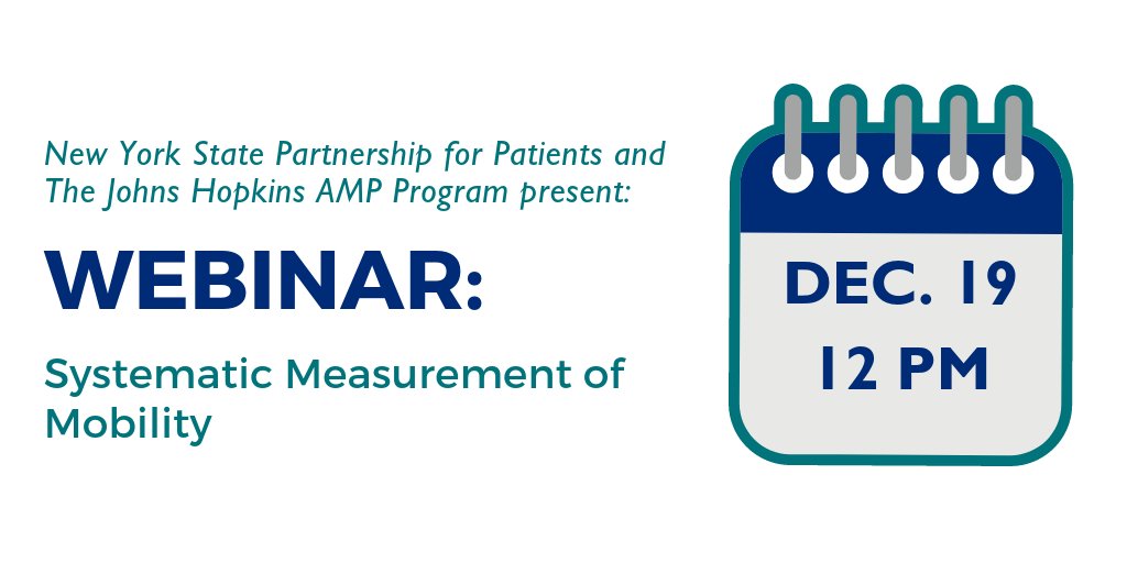RehabHopkins's tweet image. Join @HopkinsAMP for the second #webinar in conjunction with the New York State Partnership for Patients. @KdaleyKelly and @mkfrdmn will tell you all about developing &amp;amp; implementing a systematic #multid approach to assessing &amp;amp; measuring #mobility: buff.ly/2EbrXRV