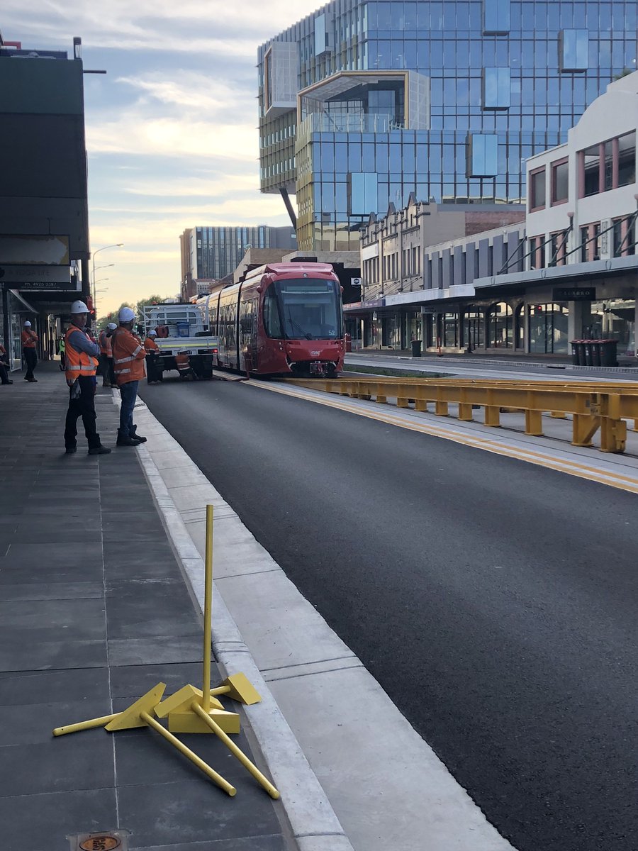 In the wee hours of this morning we welcomed home the 2nd of our fleet of 6 light rail vehicles. LRV2 is now safely in the depot and will start testing straight away. The delivery took a little longer than planned, however Hunter St has now reopened. LRV3 is due Thursday morning