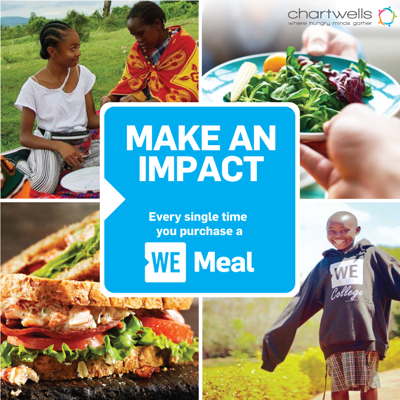 SAITChartwells's tweet photo. WE specials are available daily at Ruffnex Grill in the Aldred Centre or at Austin Grill and Artisan Deli in the Stan Grad Food court. Help give a nutritious meal to a child each time your purchase a WE special. Track your impact at https://t.co/72Dzq5HulC
#WE #Chartwells #Sait https://t.co/jI502O9n71