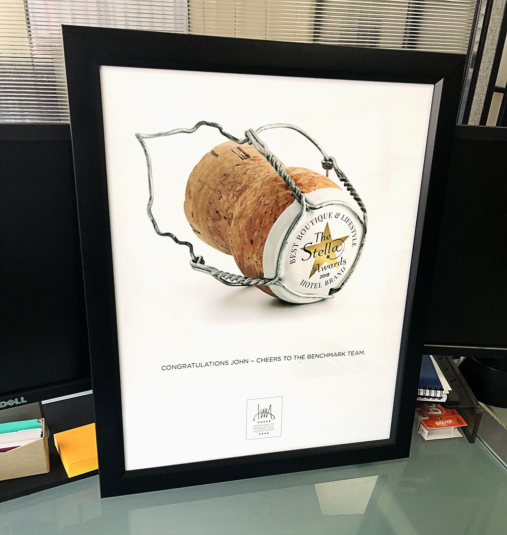 weareHMA's tweet image. We’re proud of our partner, @benchmarkhotels, for winning the Stella Award for Best Boutique/Lifestyle Hotel Brand. So much so, we framed our congratulations. Way to go, Benchmark team! #Hospitality #Monterey #BenchmarkResortsandHotels