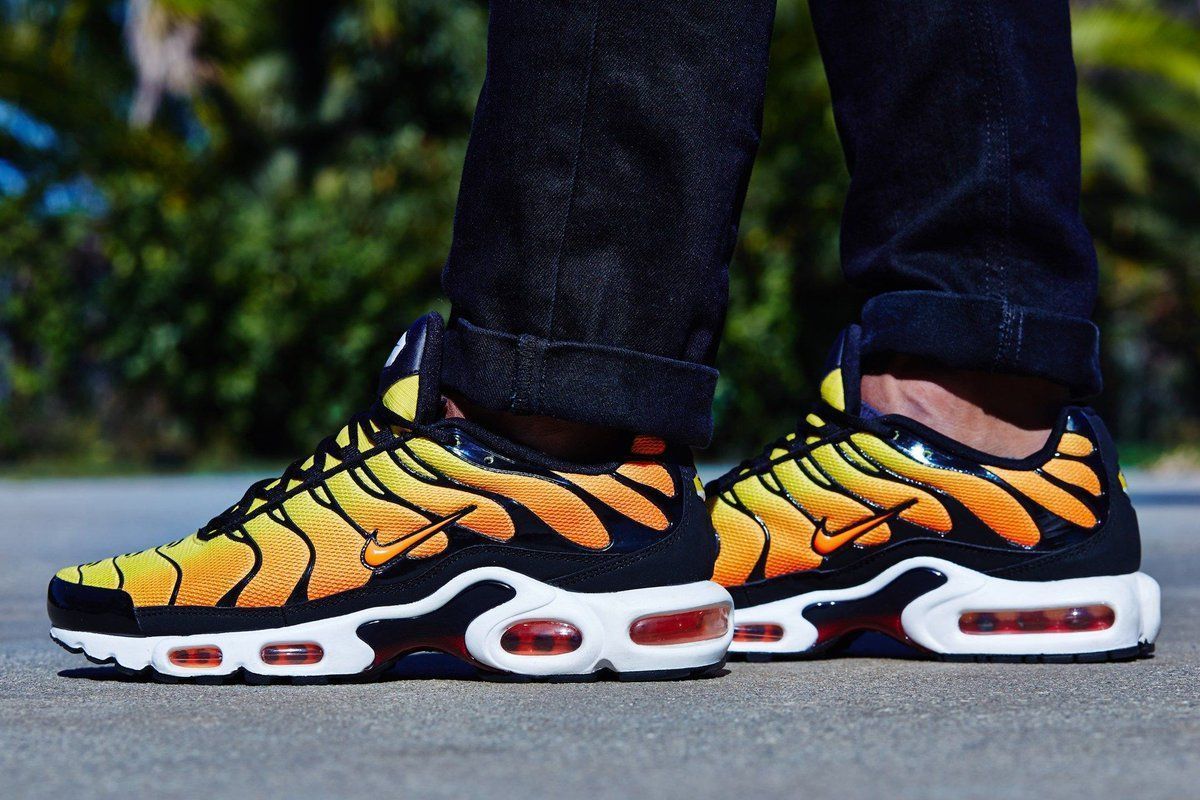 air max plus sunset on feet