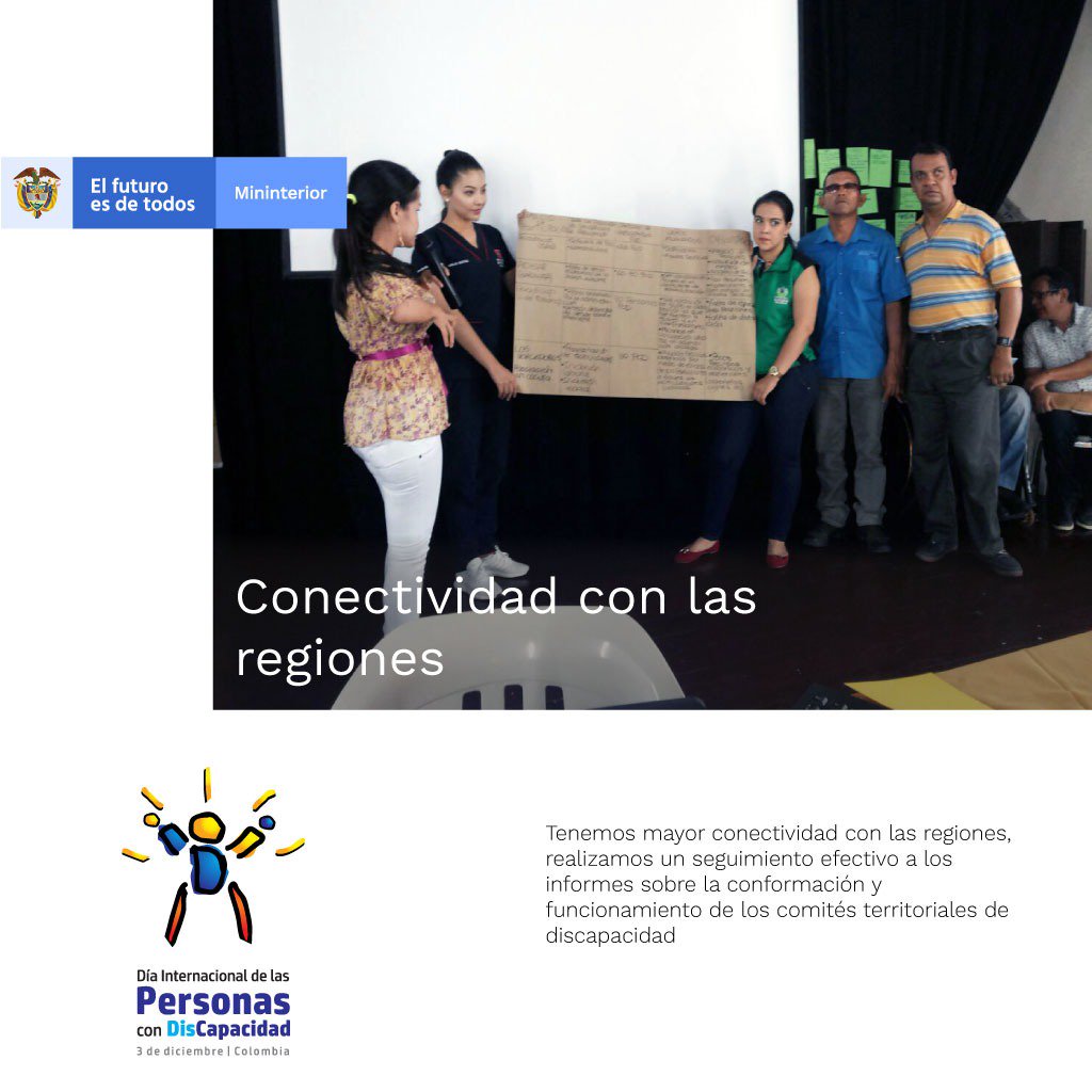 MinInterior's tweet photo. #Hoy es el Día Internacional de las Personas con Discapacidad, por eso desde @MinInterior y la #DirDemocracia decimos #ElDíaConTodos https://t.co/YFgVJTLjQz