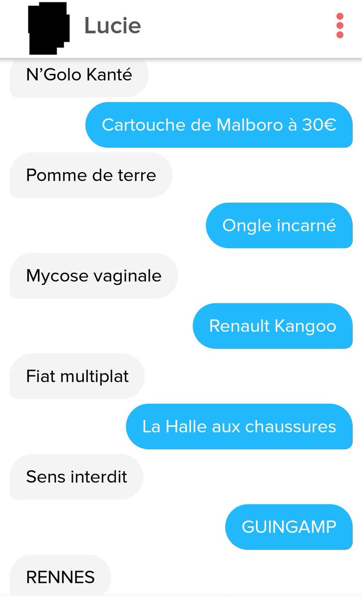 TilahLock's tweet photo. Je cite du Mister V à mon seul match Tinder depuis 6 mois, elle a un mental d'acier https://t.co/P3eJnPEnCY