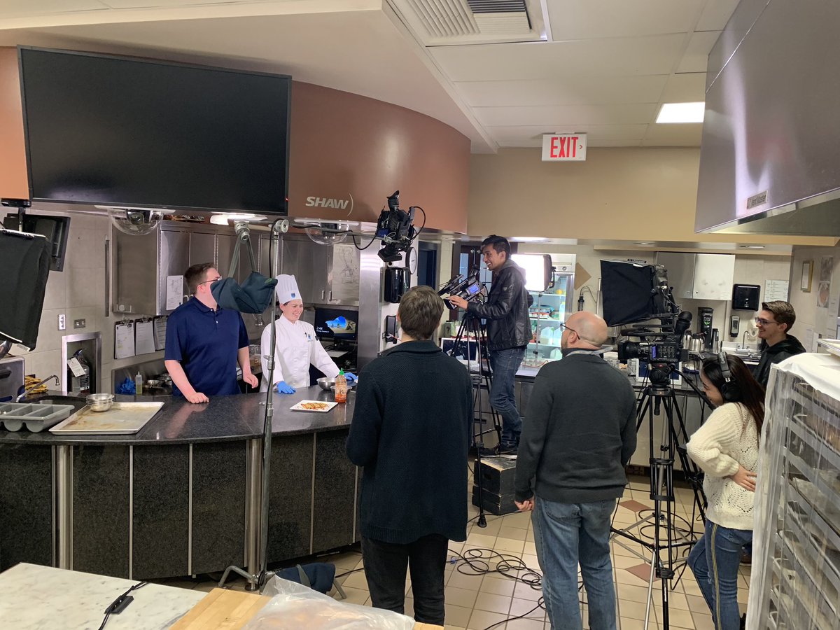 ErnestsNAIT's tweet photo. Our very own culinary student @RaeganHeck co-hosted the #CookingwithErnests segment today on @NAIT2ndEdition! What an exciting experience! #YEG #NAITculinary #eatatNAIT https://t.co/ArXPQKyc60