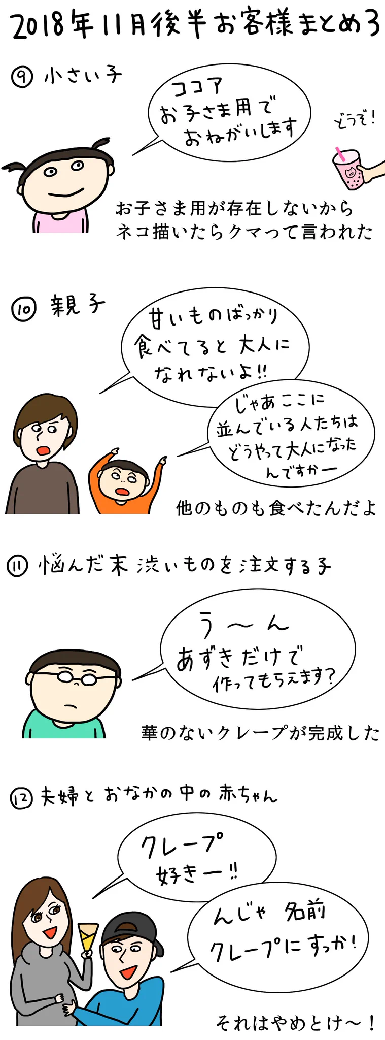 クレープ屋の珍客たちは11月後半もおもろいww人間って面白いww
