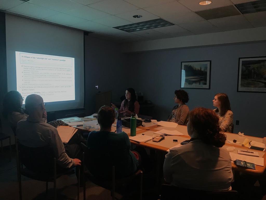 ultraviolet82's tweet photo. Sharing some SIPS knowledge with the STEP team at @YalePsych. Thanks team for not falling asleep! @sumaiyah_17 @MindmapVinod @MindMapCT #earlydetection #psychosis #firstepisode https://t.co/ARhT9PkidU