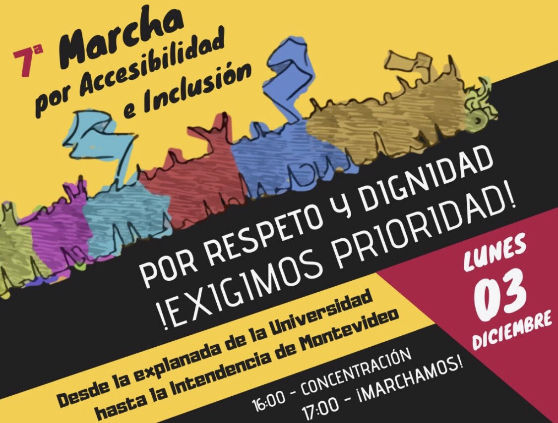 Acompañando la 7a. Marcha por la Accesibilidad y la Inclusión bajo l consigna “Con respeto y dignidad. Exigimos prioridad!” #InclusionEsDemocracia