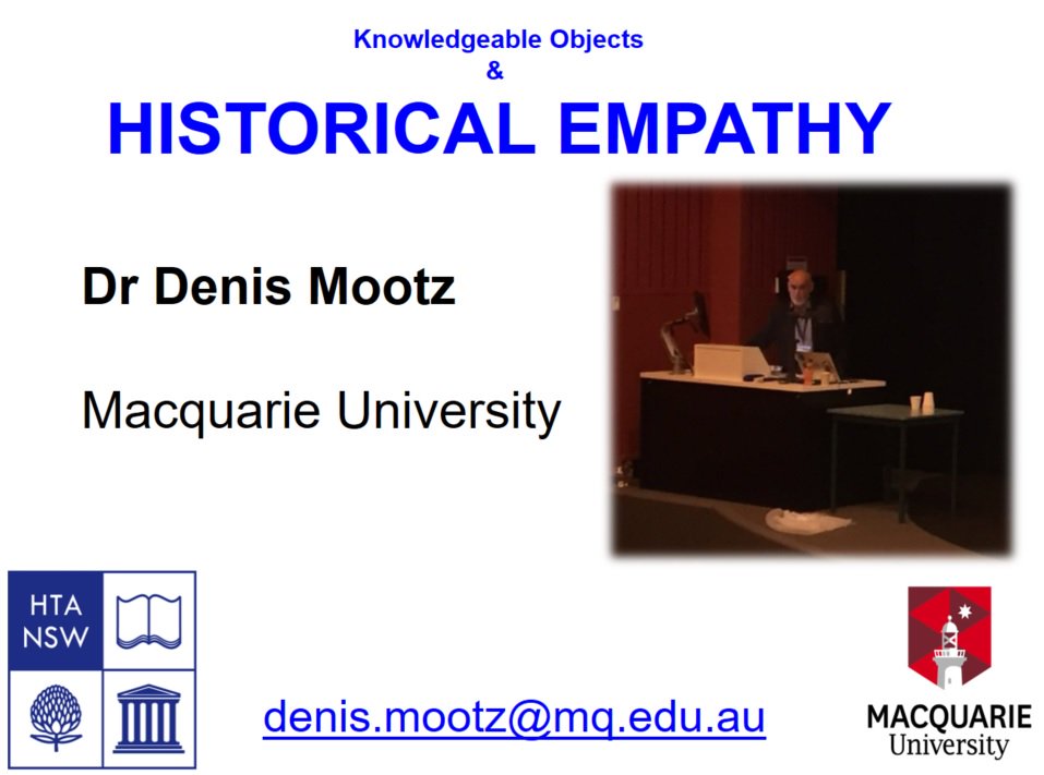 austhistomuseum's tweet image. With over 40 yrs experience teaching High School &amp;amp; Higher Ed , no surprise Denis Mootz gave a very thoughtful and insightful talk on #TheKnowledgeableObject &amp;amp; #HistoricalEmpathy
The essential element of historical consciousness?
Reading between the lines of an object? #OBLCoP