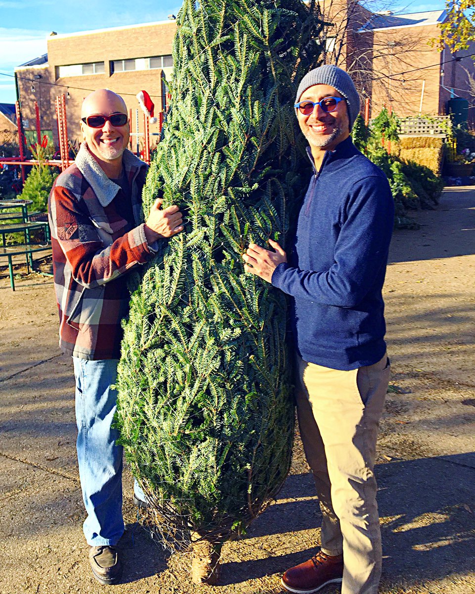 Welcoming our 1st Christmas tree, a “rescue tree” from <a href="/OldeCityFarm/">Olde City Farm</a>, returned after someone deemed it “untree-like” upon delivery. Seriously. We think she’s perfect &amp; already serving up the Yuletide realness. Happy Holidays, folks! #MerryChristmas🎄#rescuetree #lambchoplambchop