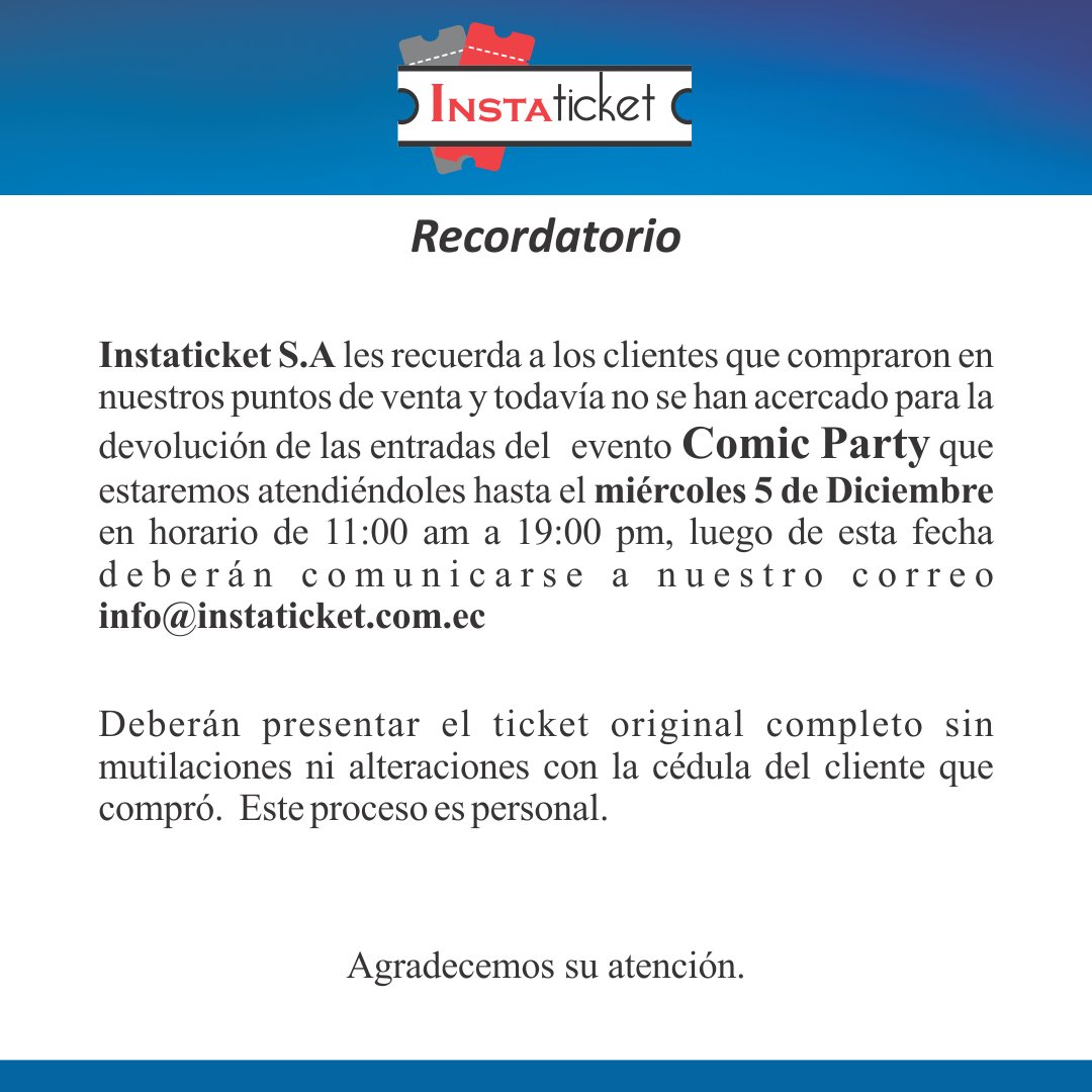 Instaticketec tweet media