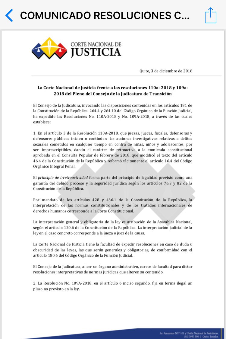 enindefension's tweet photo. URGENTE-URGENTE: la Corte Nacional de Justicia #denuncia que Consejo de Judicatura Transitorio se está atribuyendo competencias que no le corresponden, #interfiere en la administración de la justicia, atentando al principio de #independencia,al dictar resoluciones interpretativas https://t.co/bwp5tffKZH