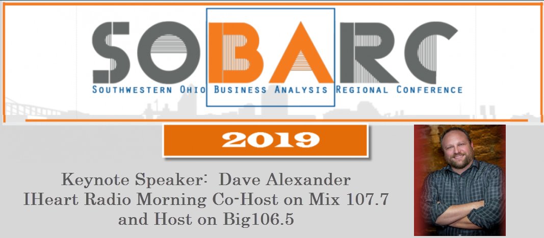 Sobarc 2019 Afternoon Keynote Speaker:  Dave Alexander
cincinnati.iiba.org/news/sobarc-20…