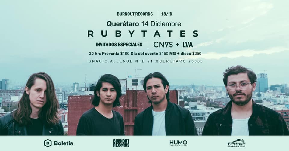 Prensa_Fan's tweet photo. La banda mexicana, @Rubytates no para, y ahora nos presentan nuevo sencillo "Fuera de este mundo".El video nos cuenta la historia de una mujer que recuerda su juventud en la década de los ochenta. 
14 Dic en #Querétaro #BurnoutRecords

https://t.co/E2vJYzHwti https://t.co/EGjn86QLhZ