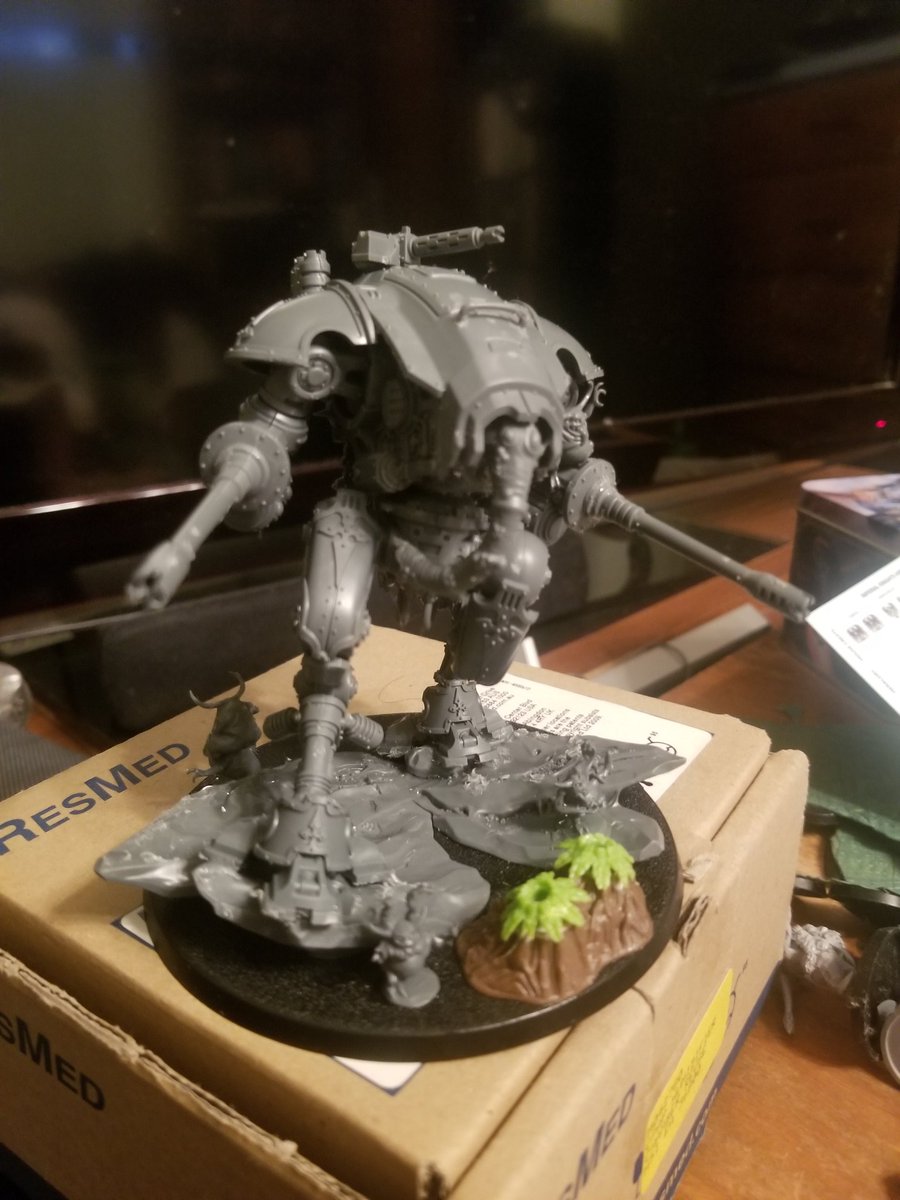 smurfsomalley's tweet photo. My LGS is doing a Painting Challenge where you have to either submit a Vehicke or Monstrous Creature, and play a skirmish game at the end of the month. Which one should I submit and paint? #warhammer #painting #40k #gamesworkshop #armigers #deathguard #warhammer40k #helverins https://t.co/xEiFdMiTSZ