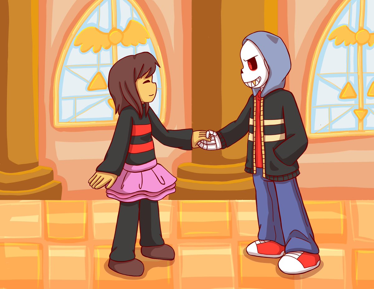 Cyberfell Underfell Dancefell Frisk Sans Red Fanart