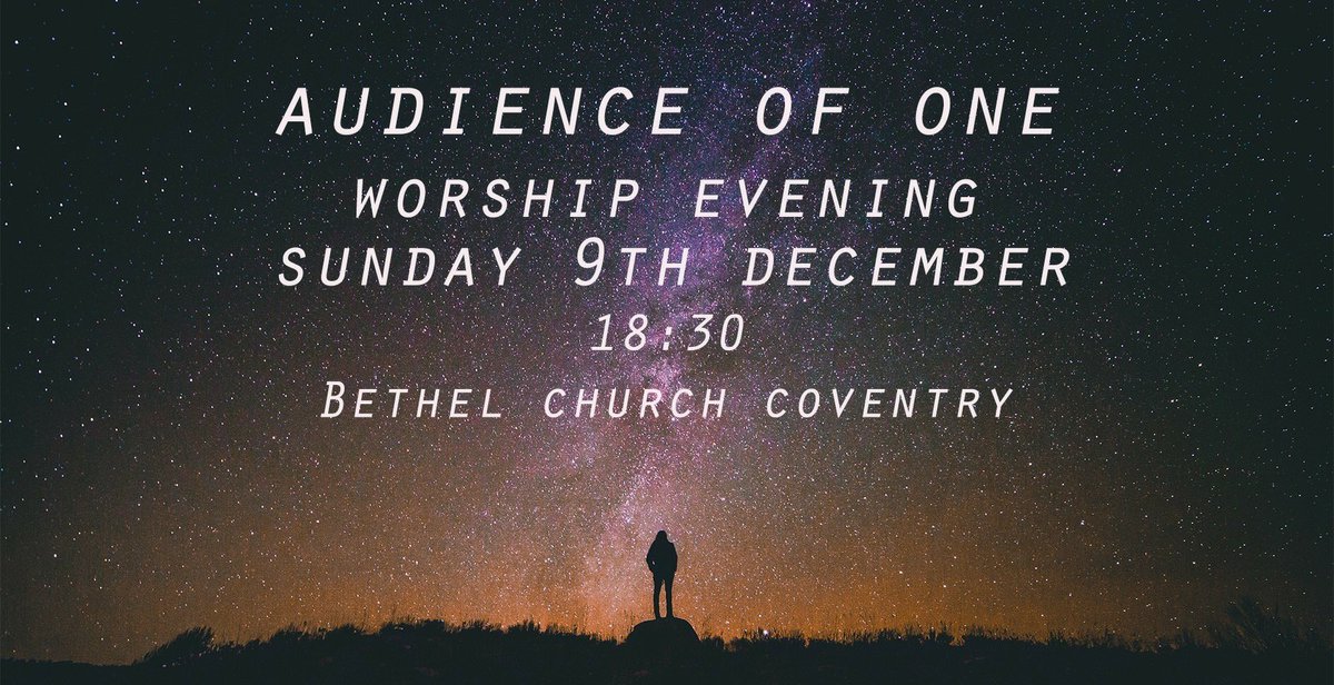 Anyone is invited this Sunday evening at 6:30PM!
We are very excited for this 😎 #audienceofone