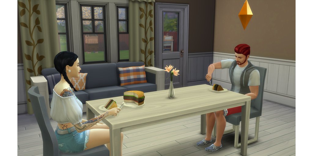 Tamsu81's tweet photo. He is ruining the moment with his grumpyness lol. #ts4 #sims4 #rebuildingwordls https://t.co/1sXgOOpTnO