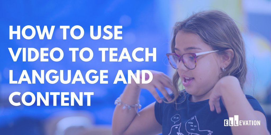 EllevationEd's tweet photo. Teaching language and content at the same time can be tricky - but all teachers can be teachers of language.

Videos can make this process easier, and fun! Read our tips and check out some great video resources on our blog: https://t.co/Grc3NvK4Bd #ELLChat https://t.co/kZIc6OTWwf