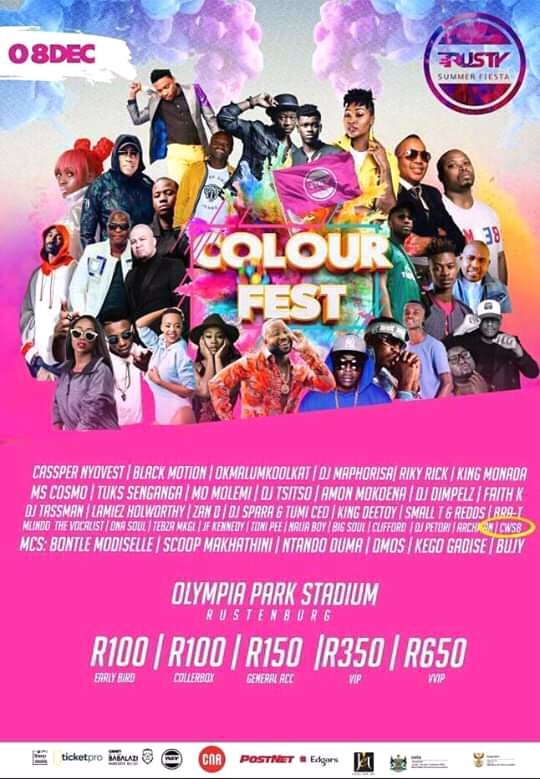 Botletse Mekhino (@okbhuti_dess) on Twitter photo Can't for this one ๐ญ๐ญ๐ญ๐ญ
I'll sharing stage again with @CassperNyovest , also <a href="/okmalumkoolkat/">DON SPOVINGTON</a> , <a href="/DjDimplez/">Dj Dimplez</a> , <a href="/DjMaphorisa/">MadMoney</a> , <a href="/BontleModiselle/">Bontle MaAfrika Moloi</a> , @DumaNtando_ , <a href="/KingMonada_/">Monada</a> and many more ๐ญ๐ญ๐ญthnx God for talent I got.. <a href="/rusty_fiesta/">#Rustysummerfiesta2019</a> #CWSB is coming your way !! Can't for this one ๐ญ๐ญ๐ญ๐ญ
I'll sharing stage again with @CassperNyovest , also <a href="/okmalumkoolkat/">DON SPOVINGTON</a> , <a href="/DjDimplez/">Dj Dimplez</a> , <a href="/DjMaphorisa/">MadMoney</a> , <a href="/BontleModiselle/">Bontle MaAfrika Moloi</a> , @DumaNtando_ , <a href="/KingMonada_/">Monada</a> and many more ๐ญ๐ญ๐ญthnx God for talent I got.. <a href="/rusty_fiesta/">#Rustysummerfiesta2019</a> #CWSB is coming your way !!