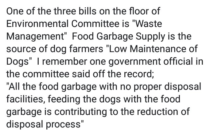 NamiKim_DogsSK's tweet photo. "One of the three bills on the floor of #Environmental Committee is 'Waste Management'. Food #Garbage is the source of dog farmers 'Low Maintenance' ..."
Full post ➡️https://t.co/9Viv6kxwYs
#SouthKorea #SaveKoreanDogs #EndDogMeatTrade https://t.co/sptNNIUTSN