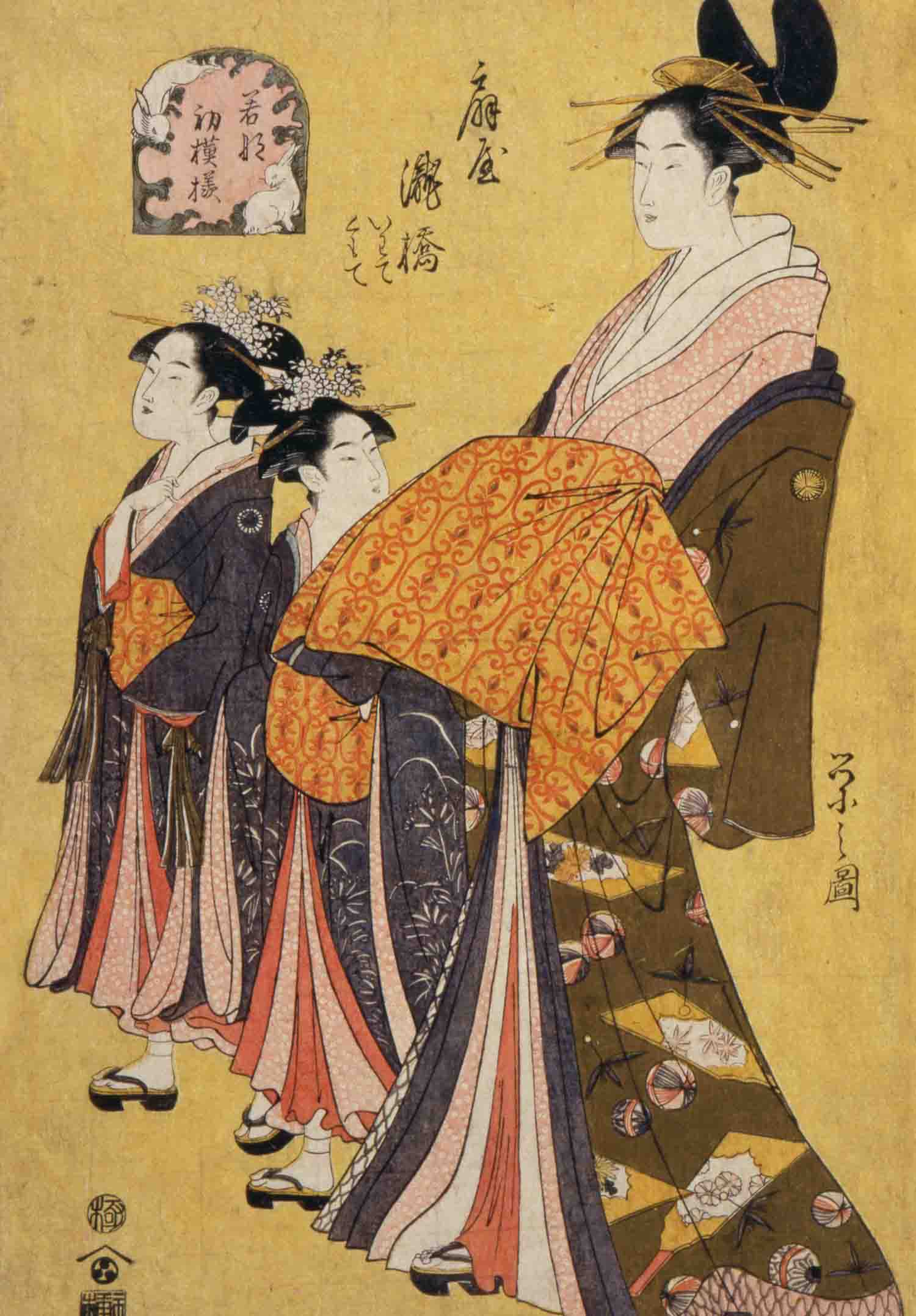 日本画 花魁 Yahoo!オークション - 【真作】 鏑木清方 桜下花魁図 浮世絵師