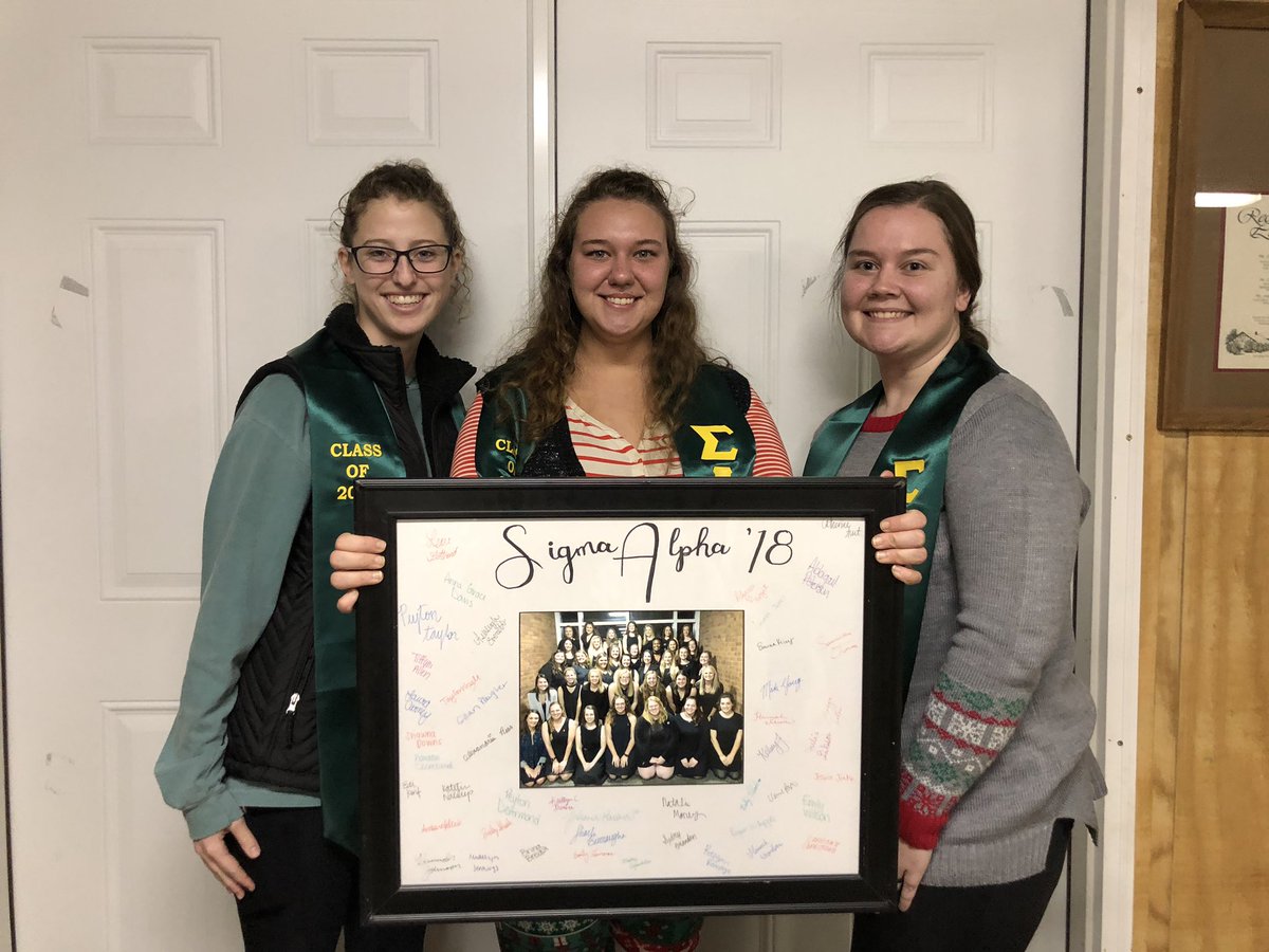 Tonight, we recognized our seniors who will be graduating soon. These 3 seniors will be missed so much, but we are so excited to see their accomplishments unfold as take on this new journey. Thank you seniors for all you’ve done for our chapter and sorority, we love you!