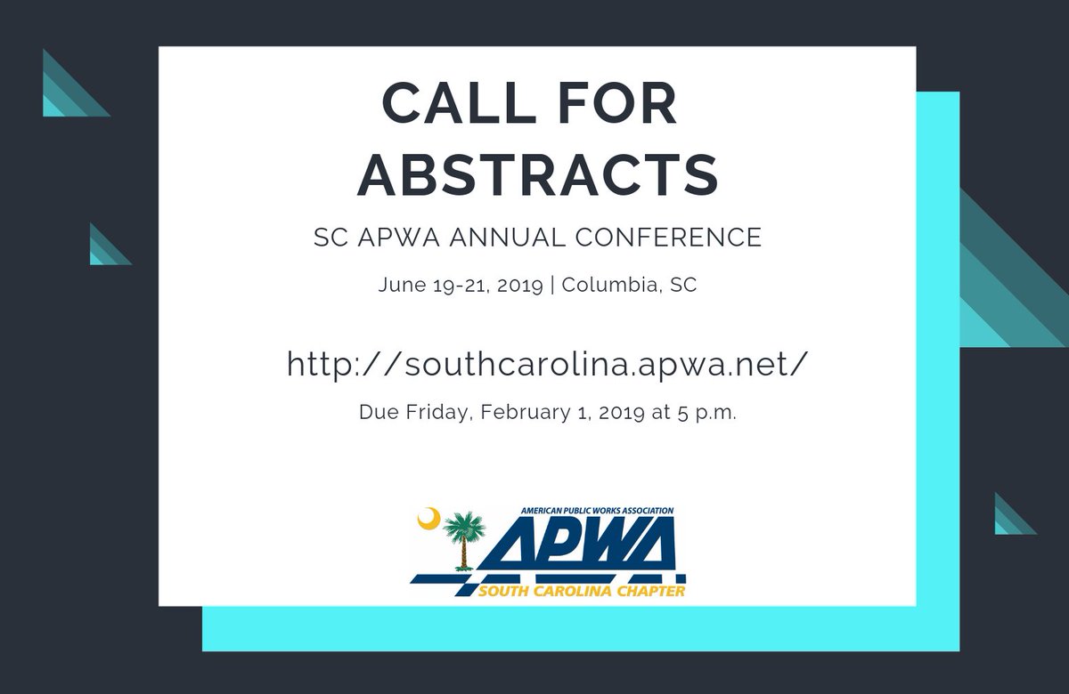 CALL FOR ABSTRACTS: We are looking presentations for our annual conference. We seek a broad range from technical to soft skills. #SCAPWA19 ow.ly/1rdi30mQM2B