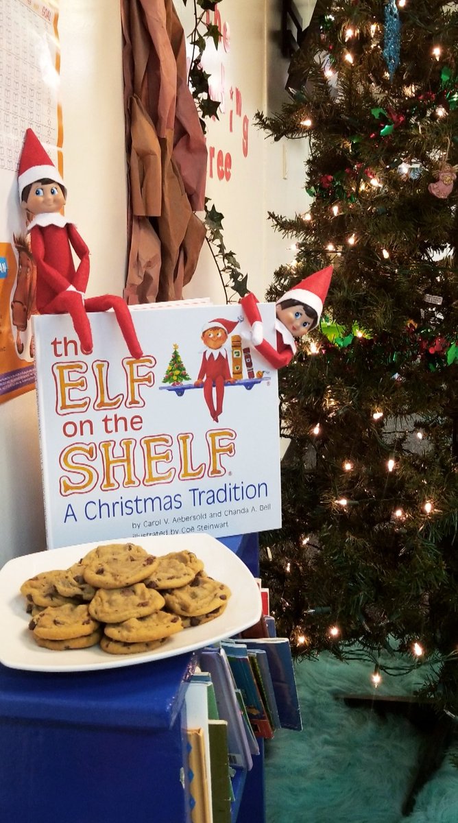 heidimonty's tweet photo. Today our class got 2 elves from the North Pole: Frosty &amp; Snowflake. They voted on their names &amp; we enjoyed chocolate chip cookies while I read them the "Elf on the Shelf" book. It was a good day in #Kindergarten ❤🎄 #iloveChristmas #allthecheer #teachingtinyhumans #teacherlife https://t.co/6tb7S08vpP