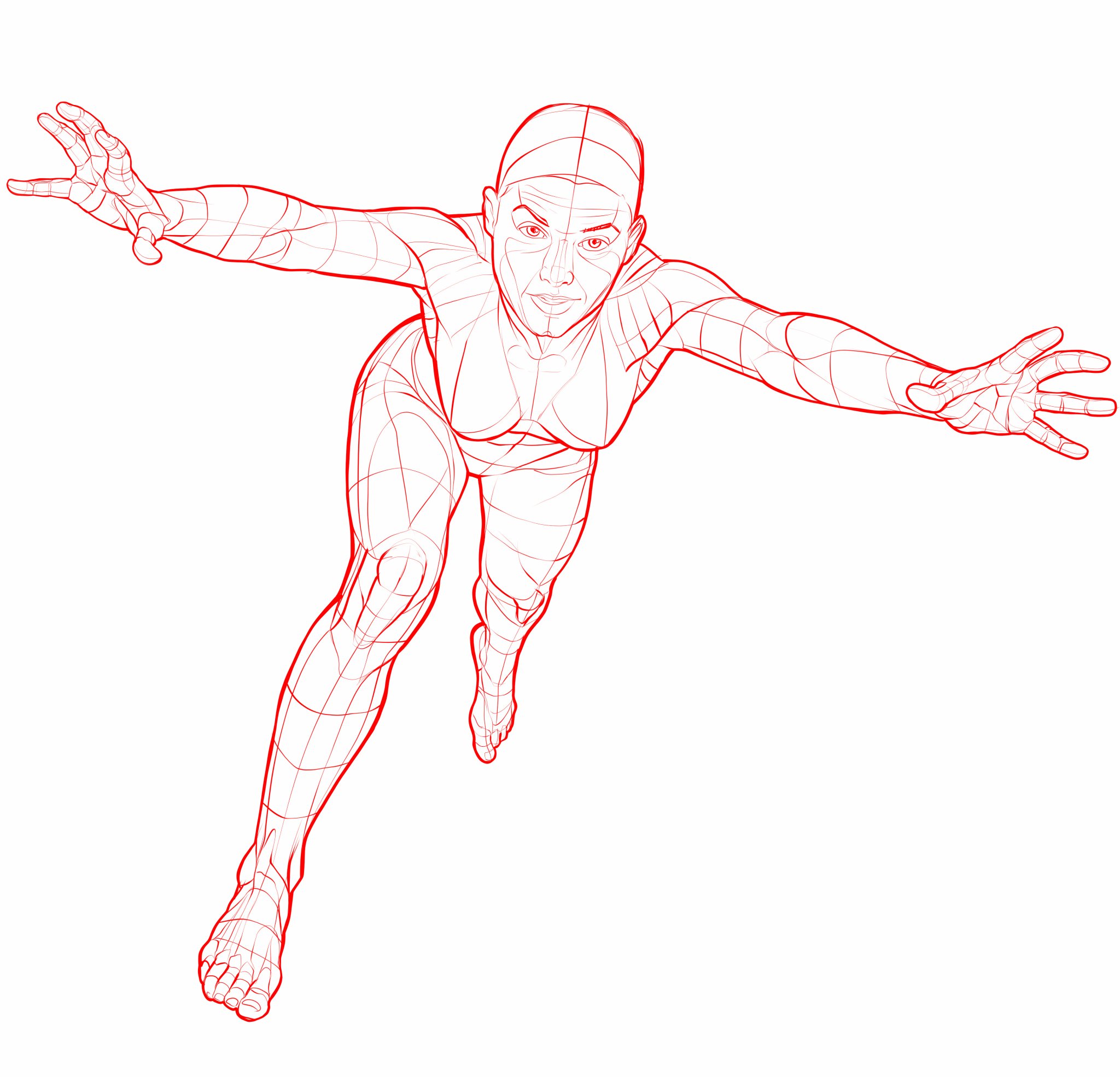 PoseMuse on Twitter: "Falling/Flying Pose Reference Drawing practice