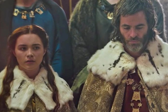 Outlaw King (netflix). Great movie with some very good acting performances. Based on a true story about Robert the Bruce (played by Chris Pine) it really shows the tension between England and Scotland around that time. 