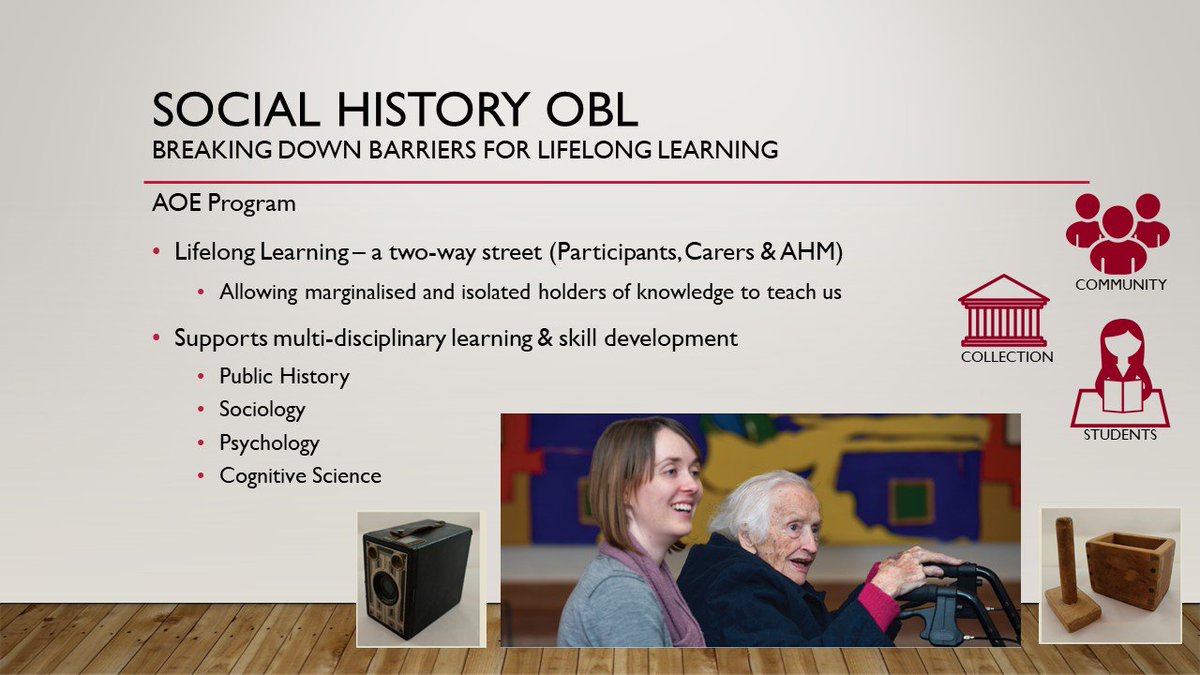 austhistomuseum's tweet image. Jane Thogersen talked about something close to her heart - 'Social history #OBL - breaking down barriers for lifelong learning'
#OBLCoP #TheKnowledgeableObject #LifeLongLearning #AOE