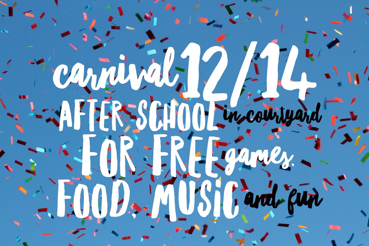 MSD_SGA's tweet image. Following the pep rally on Friday 12/14 will be a FREE carnival after school in the courtyard!!!
