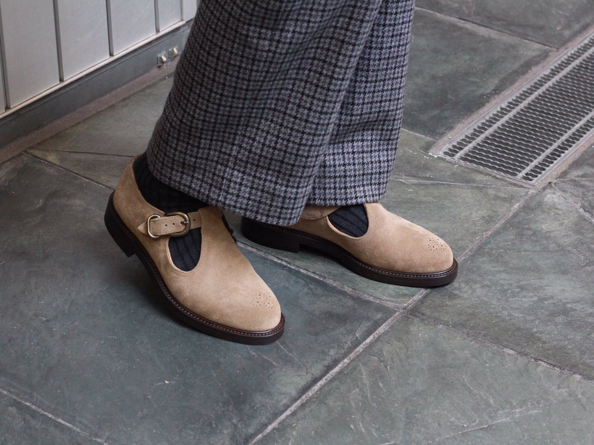 Hender Scheme Tストラップスウェードシューズ Hender Scheme T Strap Tストラップスウェードシューズ