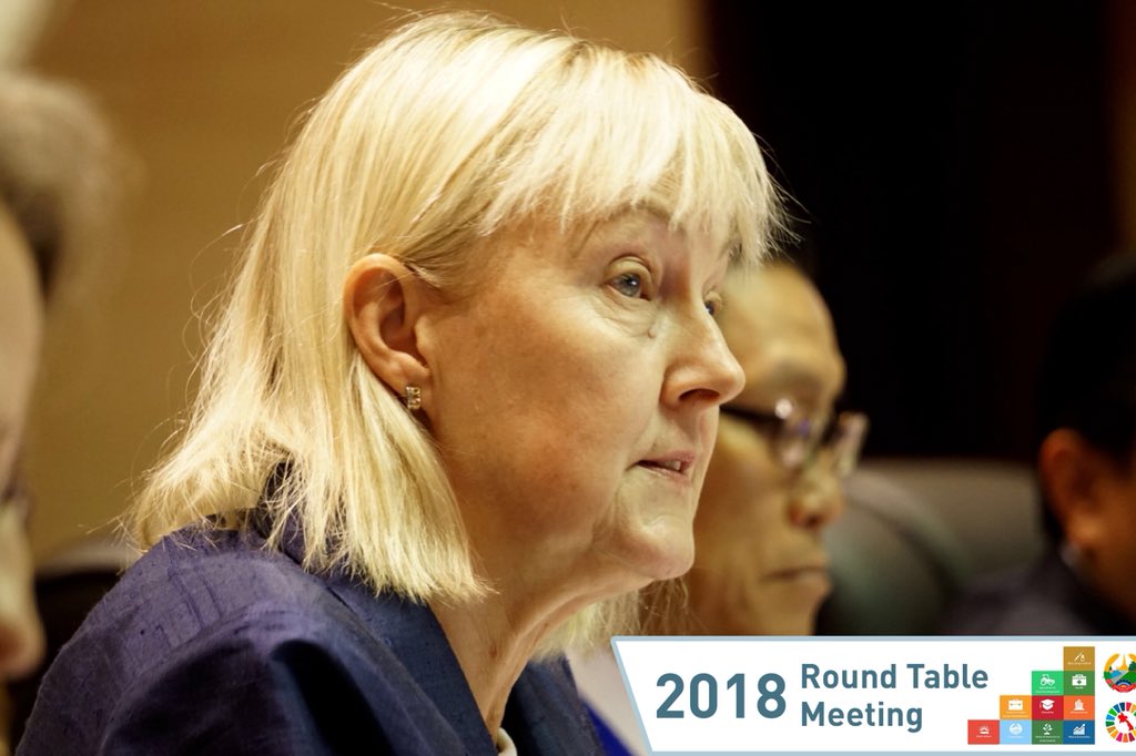 UNinLaoPDR's tweet image. Deputy Minister of Planning and Investment Dr. Kikeo Chanthaboury and UN Resident Coordinator Mme. Kaarina Immonen just declared Lao PDR’s main #DevelopmentCoordination forum, the Round Table Meeting 2018, open. Stay tuned for updates on the activities throughout the day!