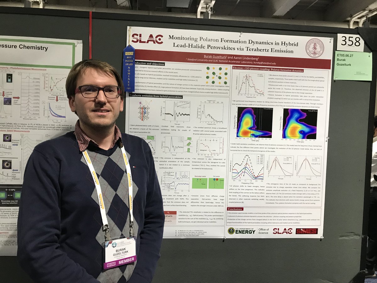 Many thanks to the perovskite session (ET05) organizers @Alvin_Y_Zhou @IvanMoraSero for this great event and also for the Symposium Poster Award! sponsored by @Chem_CP  #F18MRS