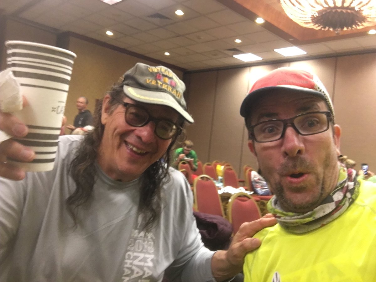 UltraRunnerPod's tweet image. 1) This is Tom. I met him at the CIM festivities this past weekend. He described himself to me as a “blind and broke veteran” who was looking forward to jogging a relay leg at CIM yesterday with his #sightedguide. He had long hair and seemed like a guy who’d lived a full life.