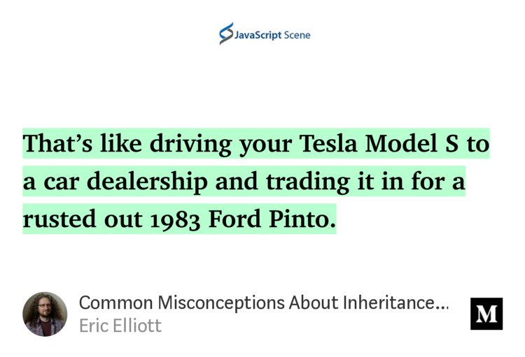 Soichi Hayashi (@soichih) on Twitter photo "Common Misconceptions About Inheritance in JavaScript" - <a href="/_ericelliott/">_ericelliott</a> link.medium.com/rdCeaqhxmS "Common Misconceptions About Inheritance in JavaScript" - <a href="/_ericelliott/">_ericelliott</a> link.medium.com/rdCeaqhxmS