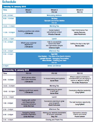 Gym_VIC's tweet photo. Have you booked tickets yet for our 2019 Gymnastics Victoria Club Conference which is being held at Victoria University on 15-16 January 2019?
You have until Friday 21 December to book earlybird tickets! Book: https://t.co/Ch0Lizk340
#GVClubConference #StartHereGoAnywhere https://t.co/BhwNRBxioL