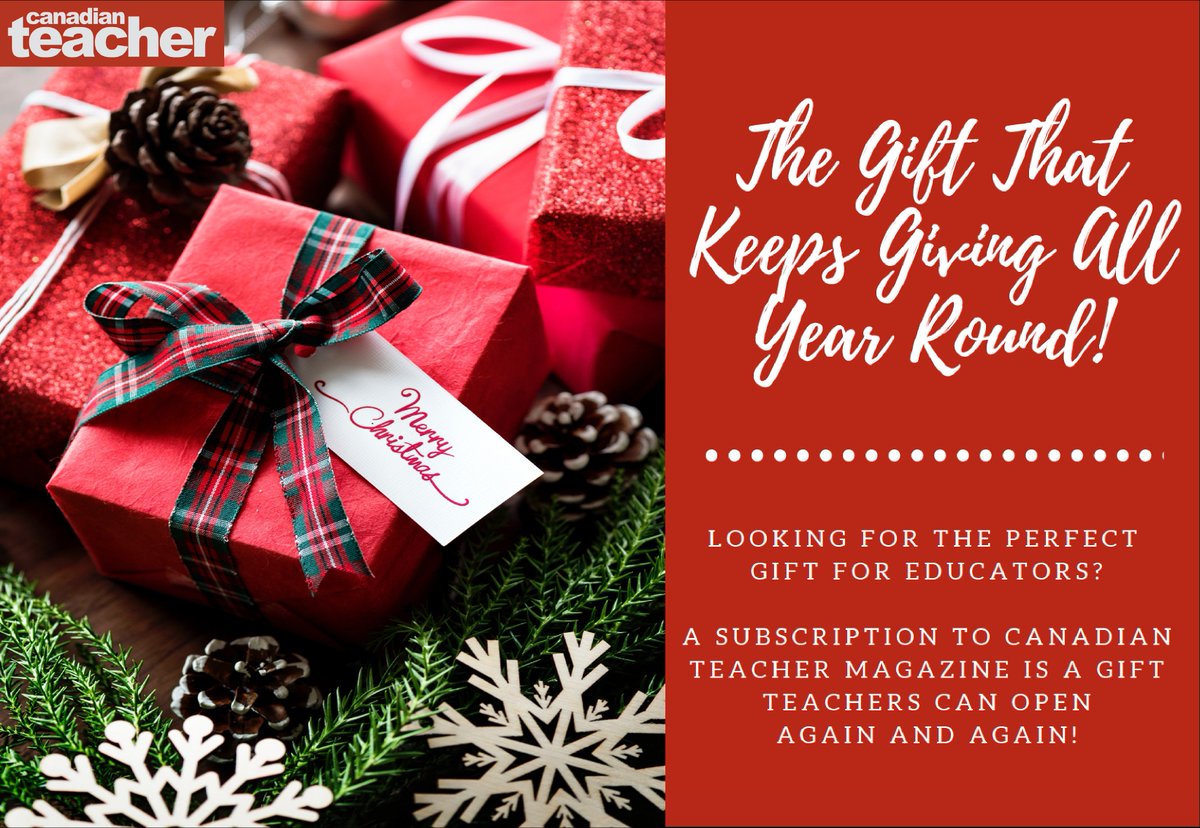 CanTeachMag's tweet photo. A subscription to Canadian Teacher Magazine is a wonderful holiday gift for any educator! Visit our website to learn about affordable one- and two-year subscription options: https://t.co/siwBybUncU | #Canadianteachers #Canadianeducators #Teacherresource #teachergift https://t.co/iu0HmRB8X6