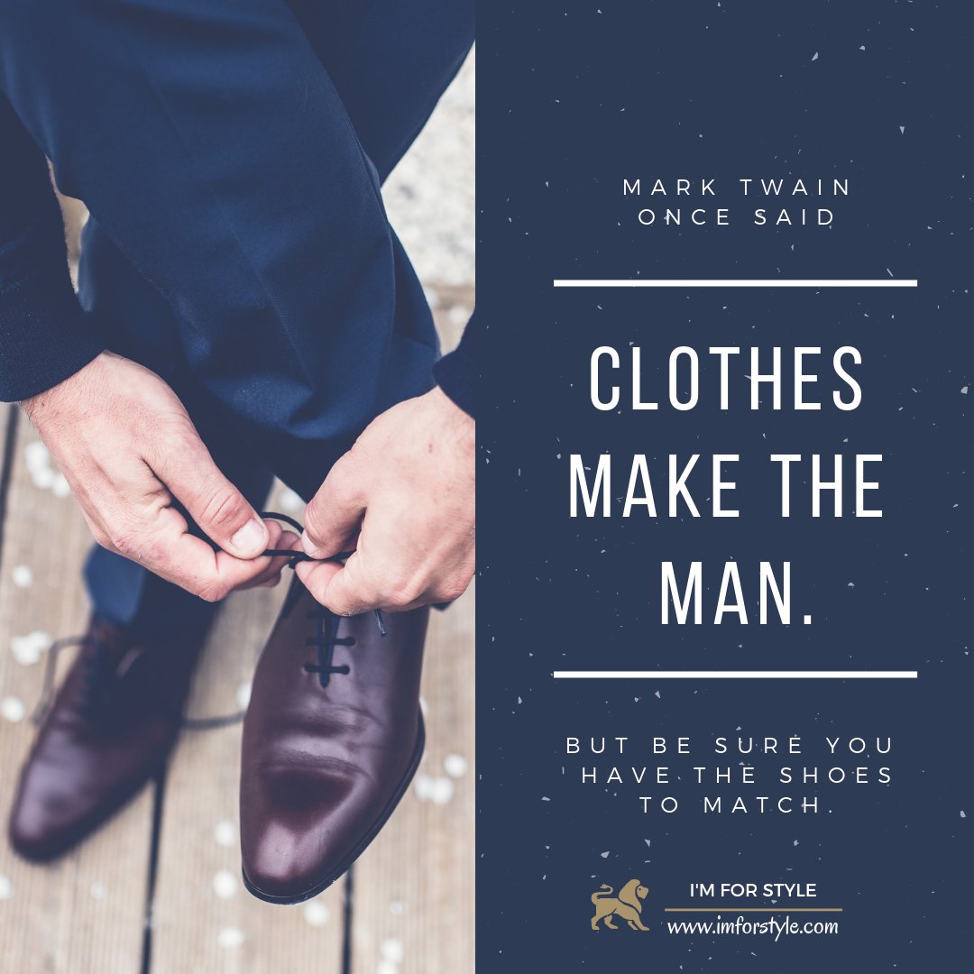 ImforStyle's tweet photo. Make sure your Shoes match your Style! Standout in Style.
https://t.co/gDwVihBCO7
#TuesdayMotivation #MenStyleGuide #Style #MenRules #DressingGoals #Men #TuesdayThoughts https://t.co/fnqVa1VA9a
